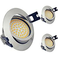 Los mejores  - Foco Empotrable Led Techo IP44 para baño- Luz de Techo Estancos 5W Equivalente a Incandescente 50W- Blanco Cálido 3000K…